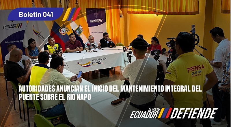 Inician trabajos de mantenimiento integral del puente sobre el río Napo